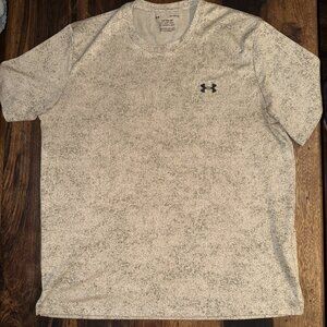 Under Armour UA Tech Tee – Men’s XL – Gray – Pixelated Print – Running Training